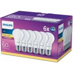 Philips LED žárovky E27 806 lm 8 W bílé teplé 6 ks – Hledejceny.cz