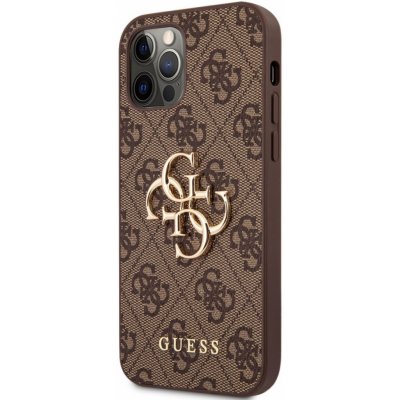 Guess PU 4G Metal Logo pro iPhone 12-12 Pro Brown 78677 – Zboží Živě