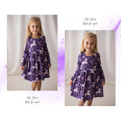 Lily Grey šaty s jednorožci fialové – Hledejceny.cz