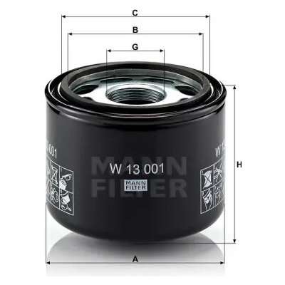 MANN FILTER Filtr hydrauliky W 13 001 – Hledejceny.cz