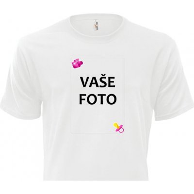 Tričko s fotkou rámeček DUDLÍk růžový Unisex střih FOTOpošťák – Sleviste.cz