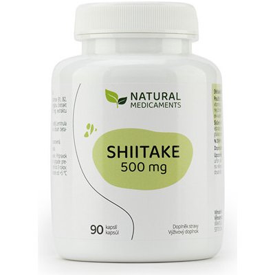 Natural Medicaments Shiitake 500 mg 90 kapslí – Zboží Mobilmania