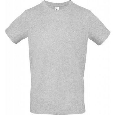 B&C Základní pánské bavlněné tričko BC ve střední gramáži šedá popelavá melír