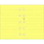 Filofax, Papíry pro diáře, linkované, mini Žlutá – Zboží Mobilmania