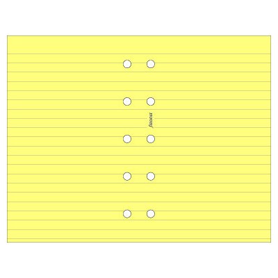 Filofax, Papíry pro diáře, linkované, mini Žlutá – Zboží Mobilmania