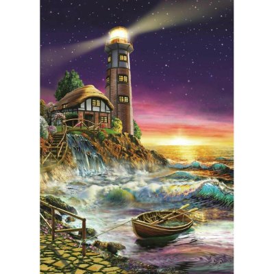 Norimpex Diamantový obrázek Maják při úsvitu 30 x 40 cm – Hledejceny.cz