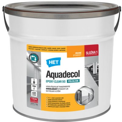 Het Aquadecol Epoxy CLEAR SG : 3,5 kg (2,75 kg Složky 1 + 750 g Složky 2)
