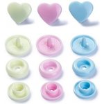 Prym Patentky plastové srdce 12,4 mm, pastelové barvy – Zboží Dáma