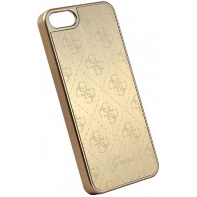 Pouzdro Guess 4G Aluminium Apple iPhone 5, iPhone 5S, iPhone SE zlaté – Zboží Mobilmania