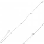 Olivie stříbrný řetízek na nohu rhodium 5810 – Zboží Mobilmania