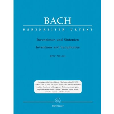 Inventions And Symphonies BWV 772-801 pro klavír 672848