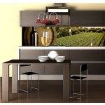 WEBLUX Fototapeta do kuchyně fólie Wine and vineyard in vintage style - 29883743 Víno a vinice ve vinobraní rozměry 260 x 60 cm – Zbozi.Blesk.cz