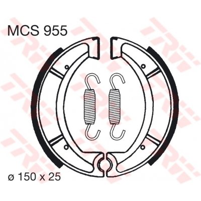 TRW ZF brzdové čelisti - pakny YAMAHA XT 500 / 550 / 600 / 600 TENERE (150X25mm) (Y510) | Zboží Auto