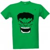 Pánské Tričko Tričko s potiskem Hulk face pánské Středně zelená