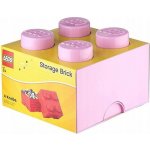 LEGO® Úložný box 25 x 25 x 18 cm světle růžová – Sleviste.cz