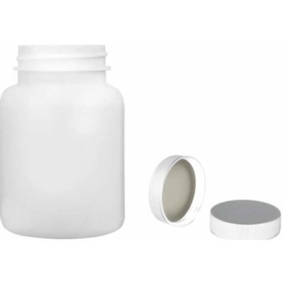 Pilulka Plastová lahvička, lékovka bílá s bílým uzávěrem 150 ml – Zboží Dáma