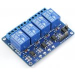 HWKITCHEN 4 x relé modul s optočlenem 5VDC / 250VAC / 10A nastavitelná úroveň napětí HW417 – Zboží Živě