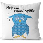 Impar Polštář Nejsem ranní ptáče 40x40 – Zboží Mobilmania