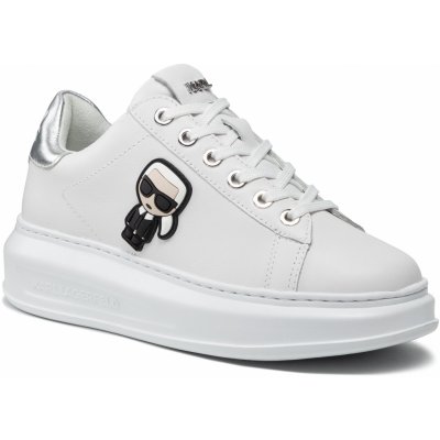 Karl Lagerfeld kožené sneakers boty KL62530 Kapri bílá – Zboží Mobilmania