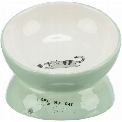 Trixie keramická miska ergonimická vyvýšená tvar kočka 14 cm 150 ml – Zboží Dáma