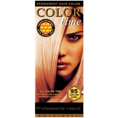 Color Time dlouhotrvající gelová barva na vlasy 95 světle růžová blond 85 ml – Zboží Mobilmania