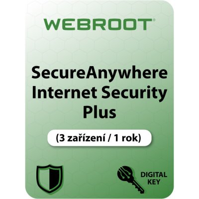 Webroot SecureAnywhere Internet Security Plus 3 lic. 1 rok (WSAISP3-1) – Hledejceny.cz