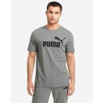 Puma pánské tričko ESS Logo Tee Medium gray Heather – Hledejceny.cz