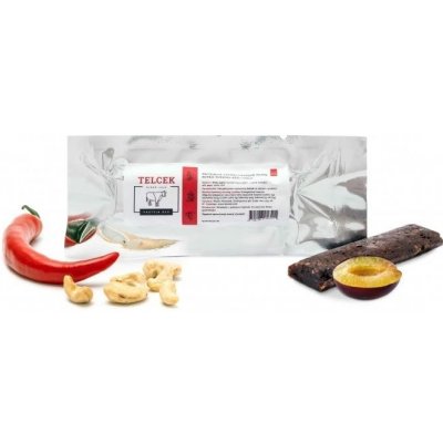 Telcek Proteinová tyčinka hovězí kešu švestky chilli 50 g – Zboží Dáma