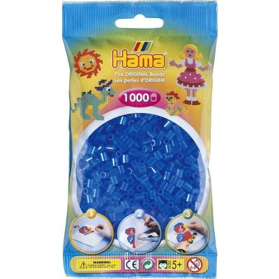 HAMA HAMA H207-15 Hama zažehlovací průhledné modré korálky 1000ks MIDI – Zboží Mobilmania