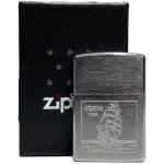 Zippo chrom gebürstet graviert "Zippo Sailboot – Hledejceny.cz