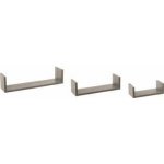 Sada 3 nástěnných polic Edge šedý dub moderní police na knihy a dekorace 5five – Sleviste.cz