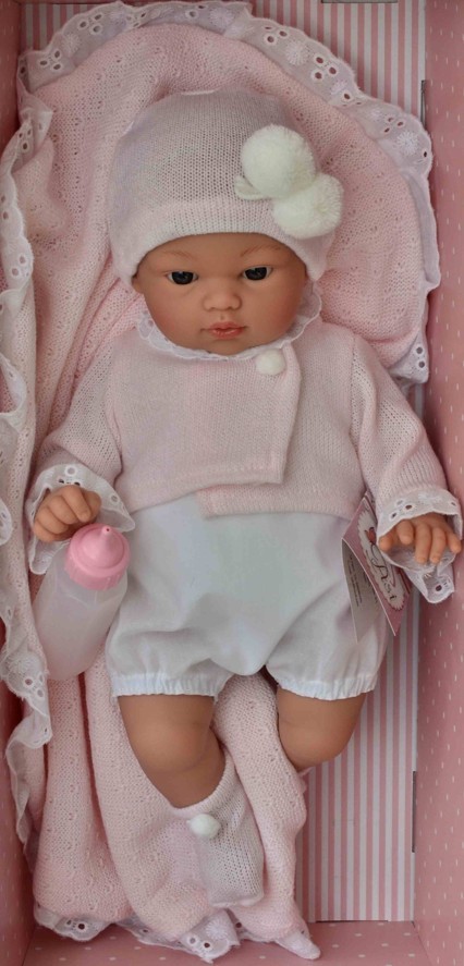 Asivil Realistické miminko holčička KOKE v peřince