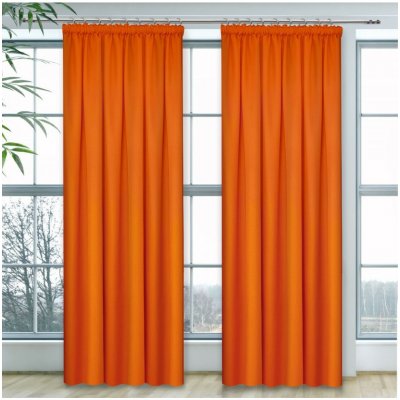 Mondo Italia Závěs řasící pásce Heaven oranžový Oranžová 140x160 cm – Zboží Mobilmania