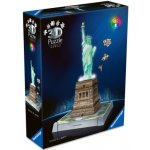 RAVENSBURGER 3D puzzle Iconics Svítící Socha Svobody (Noční edice) 108 ks – Zboží Dáma