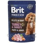 Brit Premium by Nature Dog Puppy & Junior Fillets in Gravy with Turkey & Carrots 85 g – Zboží Mobilmania