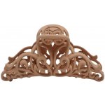 Vyřezávaný skřipec na vlasy - matný povrch Barva: černá – Zboží Dáma