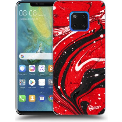 Pouzdro Picasee silikonové Huawei Mate 20 Pro - Red black čiré – Zboží Mobilmania