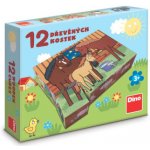 Dino licenční kostky Domácí zvířátka 12 kostek – Sleviste.cz