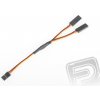 Kabel a konektor pro RC modely Hitec 4701 S "Y"-kabel JR plochý silný krátký PVC 15 cm