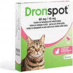 Dronspot 60 mg/15 mg spot-on pro střední kočky 2 x 0,7 ml – Hledejceny.cz