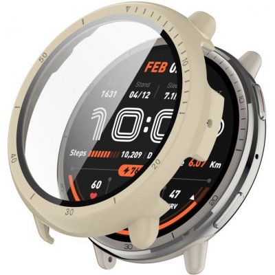 VSECHNONAMOBIL 105101 PC FULL COVER Plastový kryt se sklem pro Amazfit Active 2 béžový – Zboží Živě