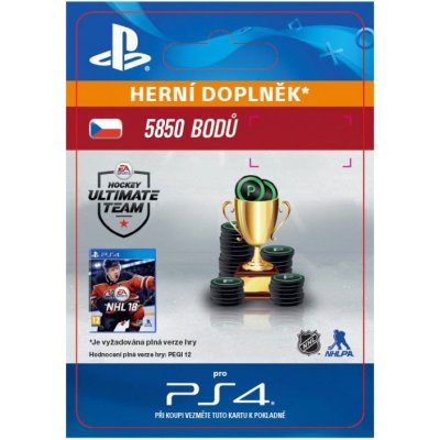 PlayStation NHL 18 Ultimate Team - 5850 NHL Points Pack CZ – Zboží Živě