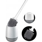 HRCLS Záchodová štětka nástěnná silikonová záchodová štětka s rychleschnoucí nádobkou a dlouhou – Zboží Mobilmania