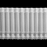 Mantis žakárová vitrážová záclona 58600, květinový vzor, s bordurou, bílá, výška 40cm (v metráži) – Zboží Mobilmania