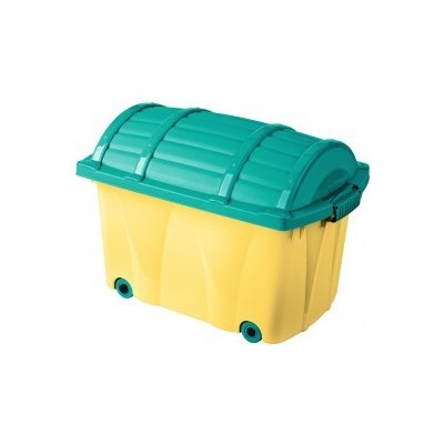 Plastový svět box Pirát 42 l 58 x 37 x 40 cm žlutý modrá – Zboží Mobilmania