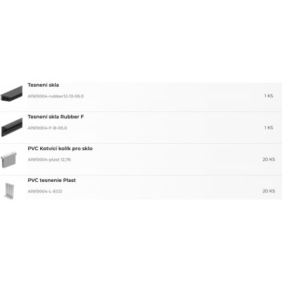 Hahn Steel Kotvení vrchní SL sklo těsnění, pro sklo 12,76mm V délce (m): 5 m – Hledejceny.cz
