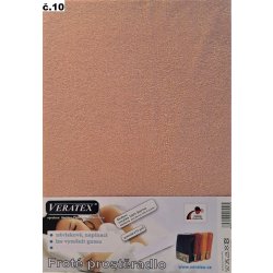 Veratex Froté prostěradlo starorůžové 140x200x20