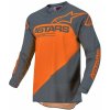 Dres na motorku Alpinestars Racer SUPERMATIC černo-antracitovo-oranžový