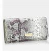 Peněženka STEVENS dámská kožená peněženka šedá + růžový třpyt RFID ochrana