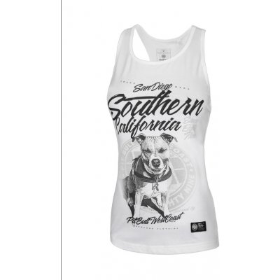 PitBull West Coast SO CAL 18 Tílko bílé – Zboží Dáma